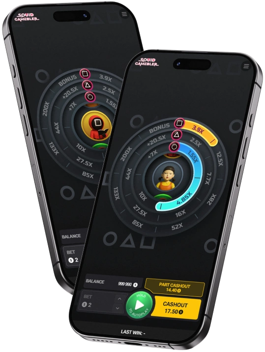 Mobile App Squid Gamebler.